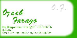 ozseb farago business card